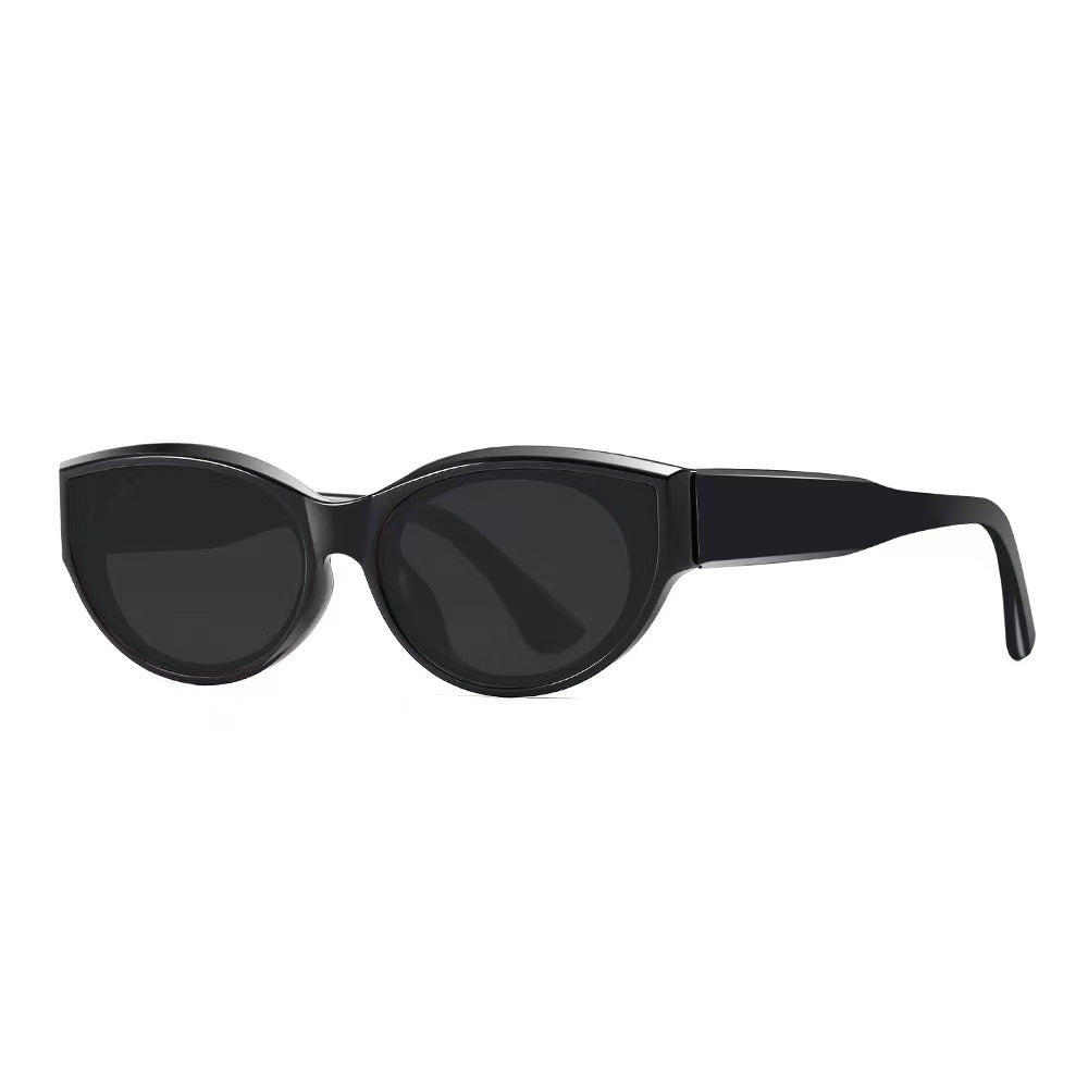 Gafas de sol de moda con montura ovalada y resistentes a los rayos UV
