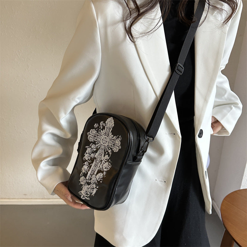Bolso bandolera con grafiti de murciélago oscuro para mujer, de Halloween