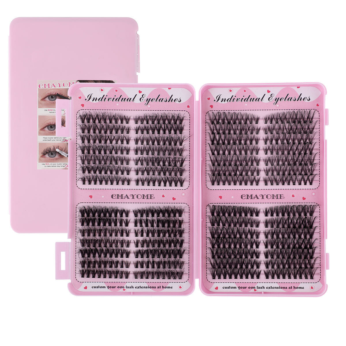 Juego de pestañas postizas naturales de un solo grupo, de 8 a 16 mm de grosor, para mujer