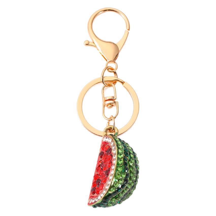 Creative Cartoon Rhinestone Watermelon Key Chain