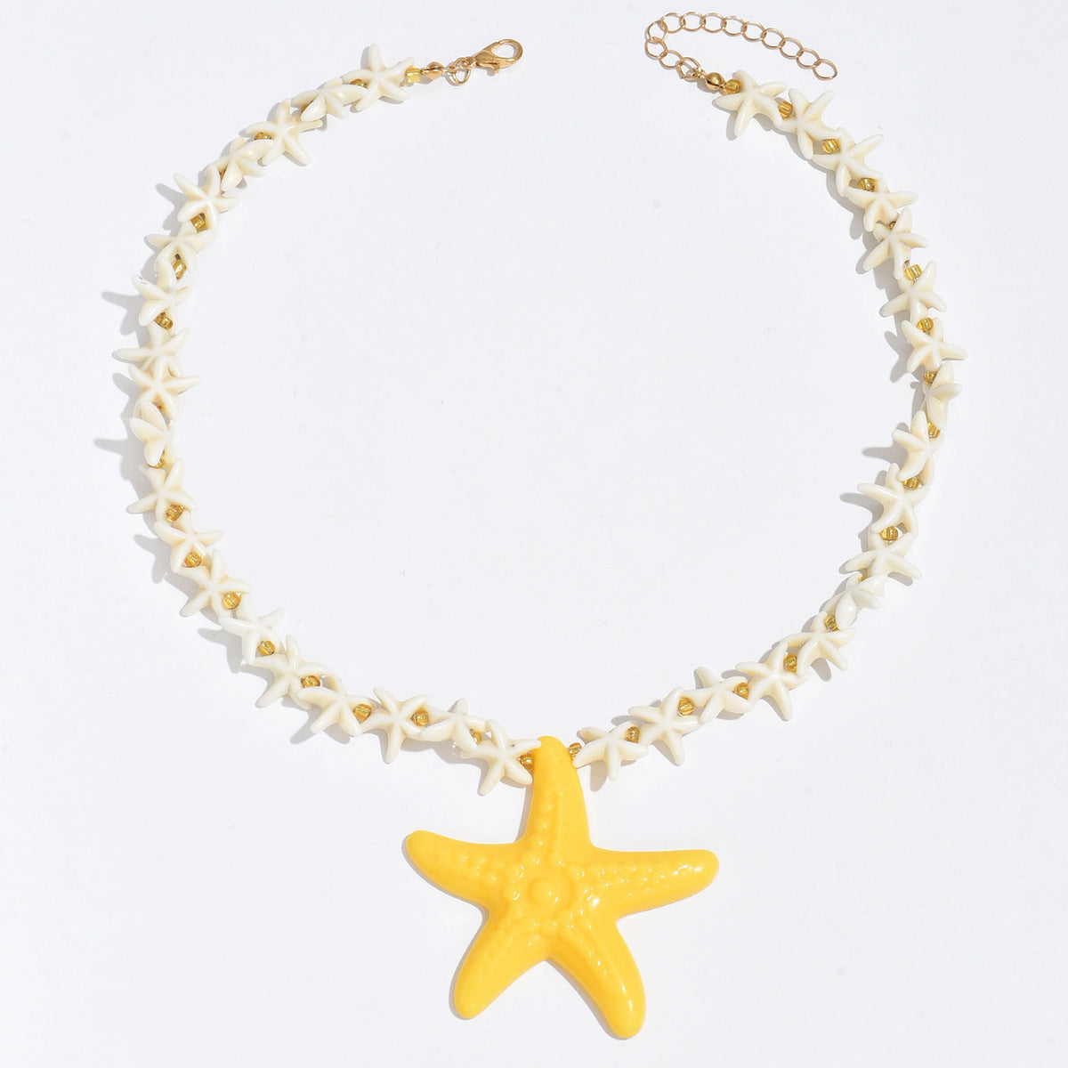 Exaggerated Design Ocean Wind Starfish Sea Necklace
