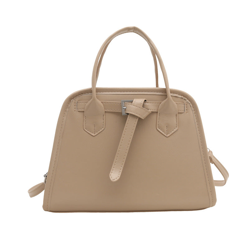 Bolso de mano sencillo de color sólido y gran capacidad