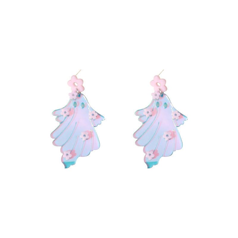 Boucles d'oreilles laser fantôme créatives pour femmes à la mode pour Halloween