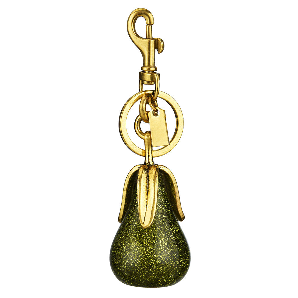 Women Fashion Golden Pear Pendant Keychain