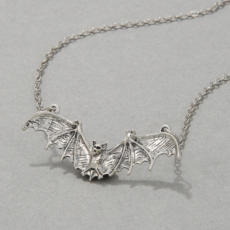 Collar de murciélago estilo gótico oscuro para mujer de Halloween