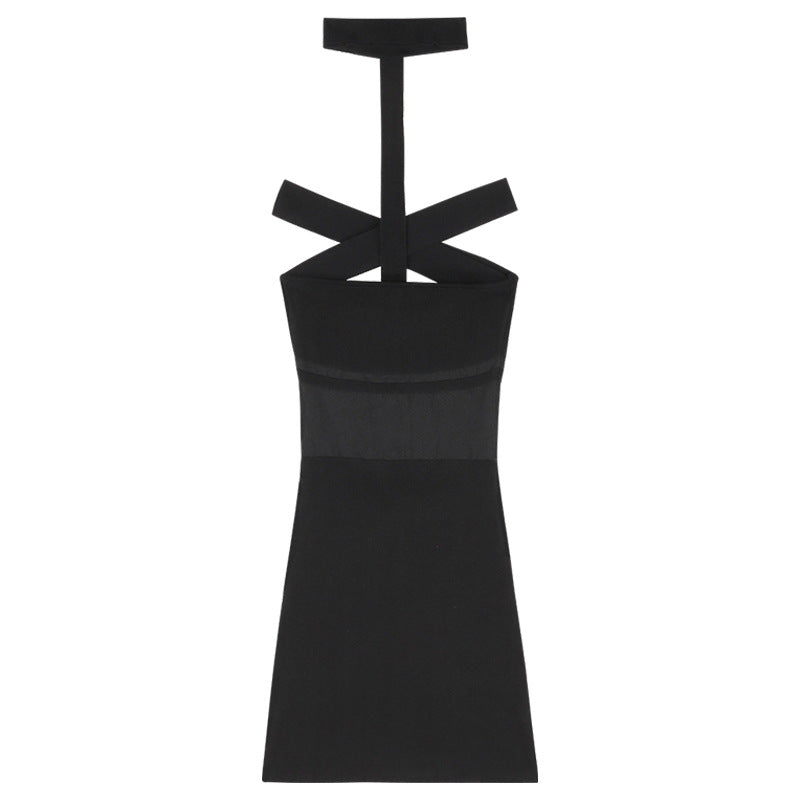 Women Fashion Sexy Solid Color Off Shoulder Dress