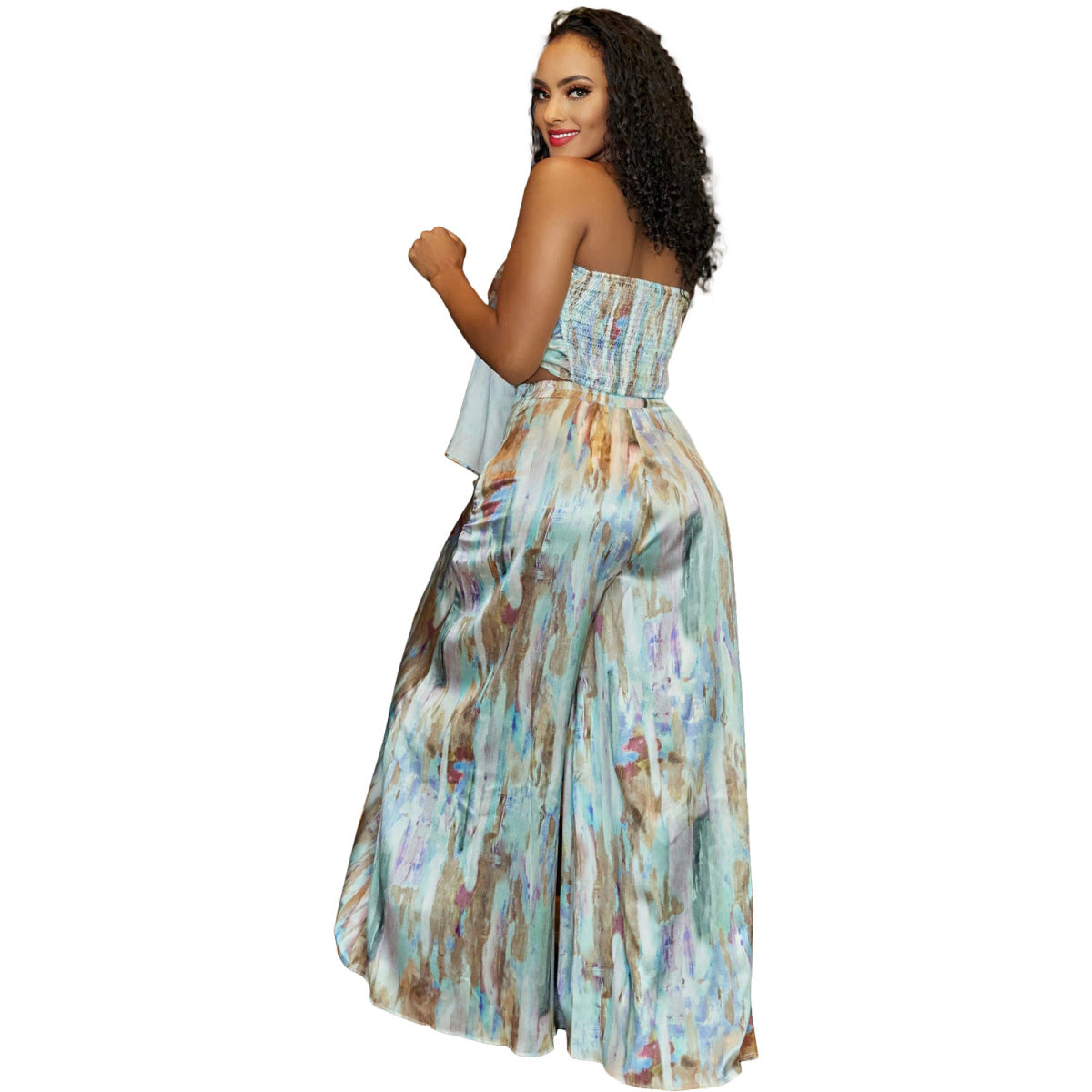Summer Vacation Tie Dye Bow Knot Two-Piece Set