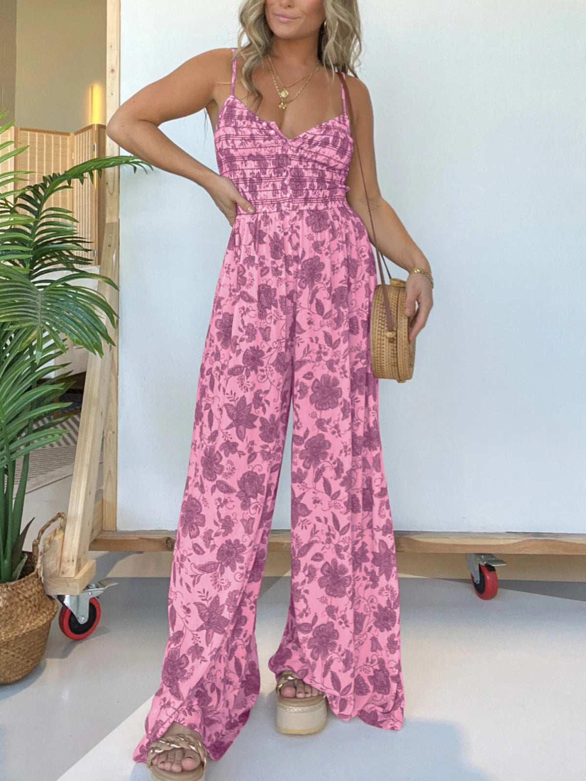 Summer Vacation Women Spaghetti Strap Jumpsuits