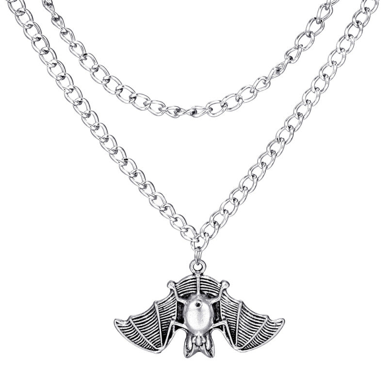 Collar unisex de murciélago de Halloween exagerado