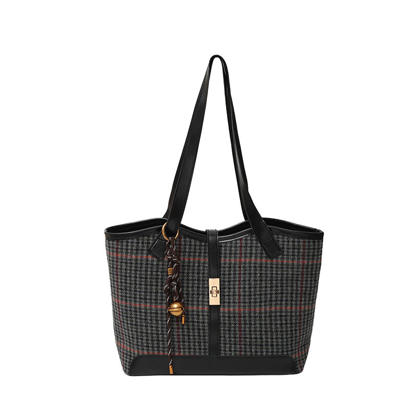 Bolso de mano informal de gran capacidad con diseño a la moda para mujer