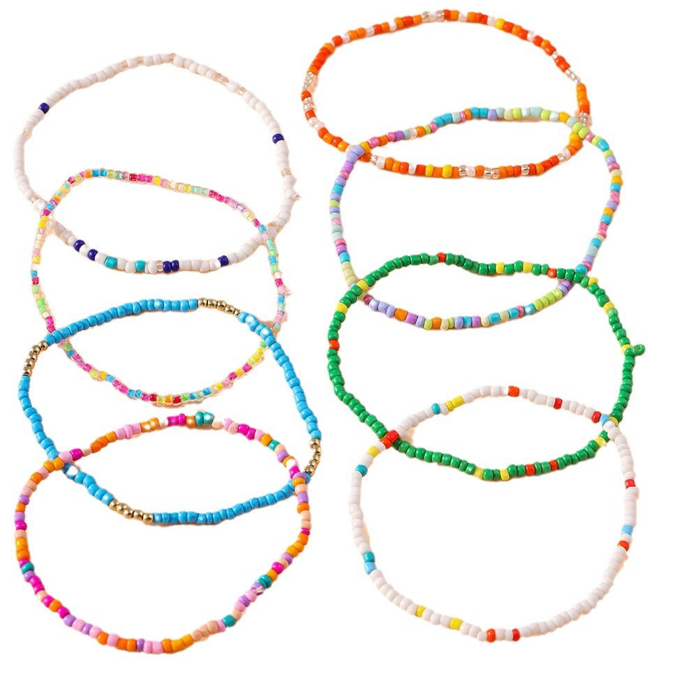 Bohemian Fashion Multicolor Beaded Anklet