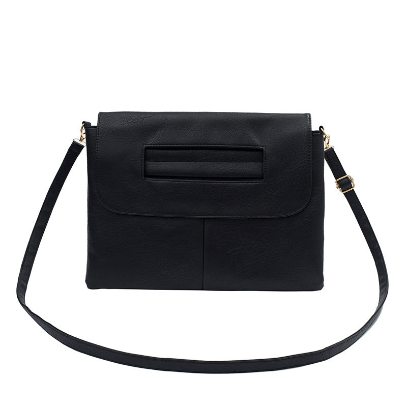 Bolso de mano tipo sobre de color liso para mujer, sencillo y moderno.