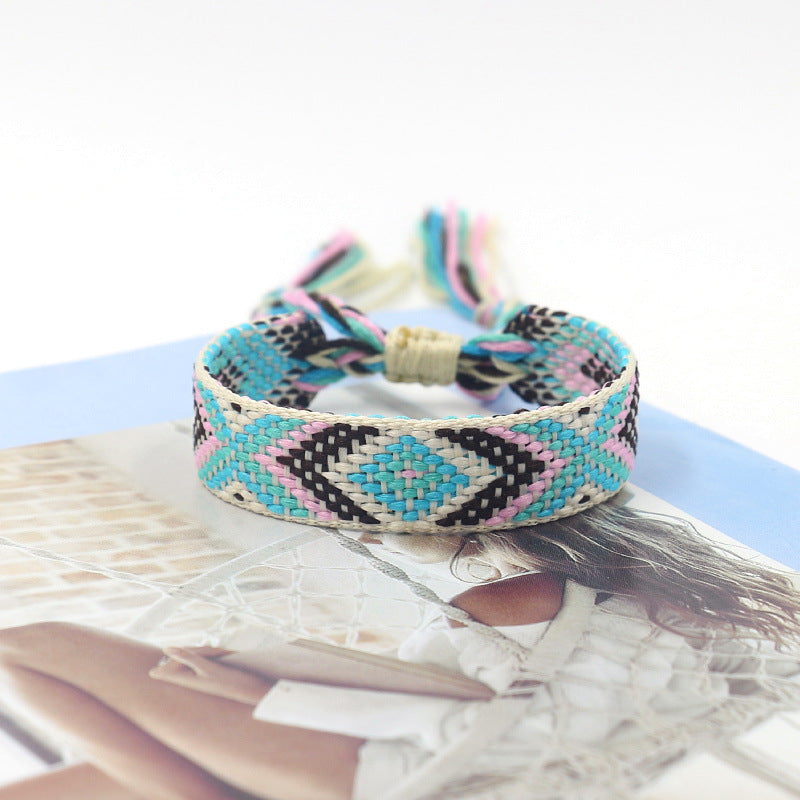 Bohemian Vintage Hand Woven Embroidery Bracelet