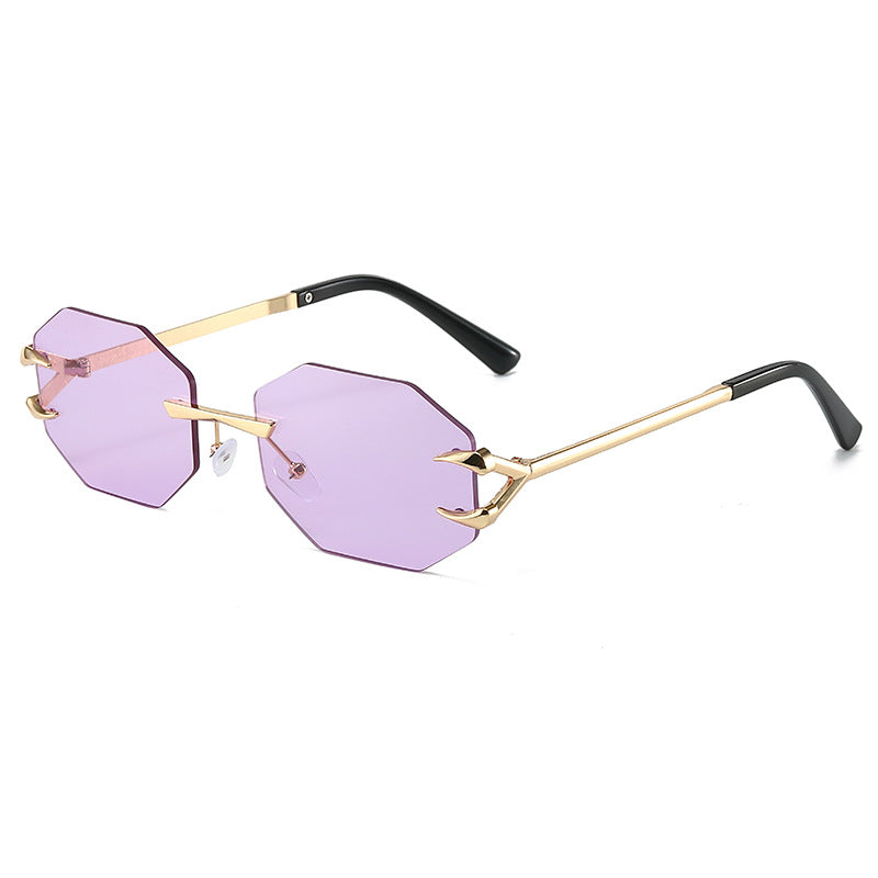 Fashion Frameless Polygon Sunglasses