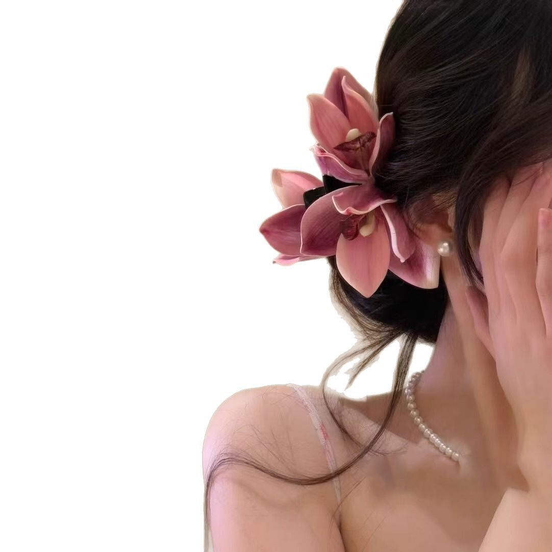 Clip de agarre de flores de simulación de playa de vacaciones de moda
