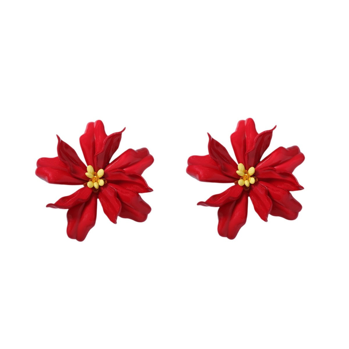 Women Fashion Creative Exaggerated Big Flower Earrings