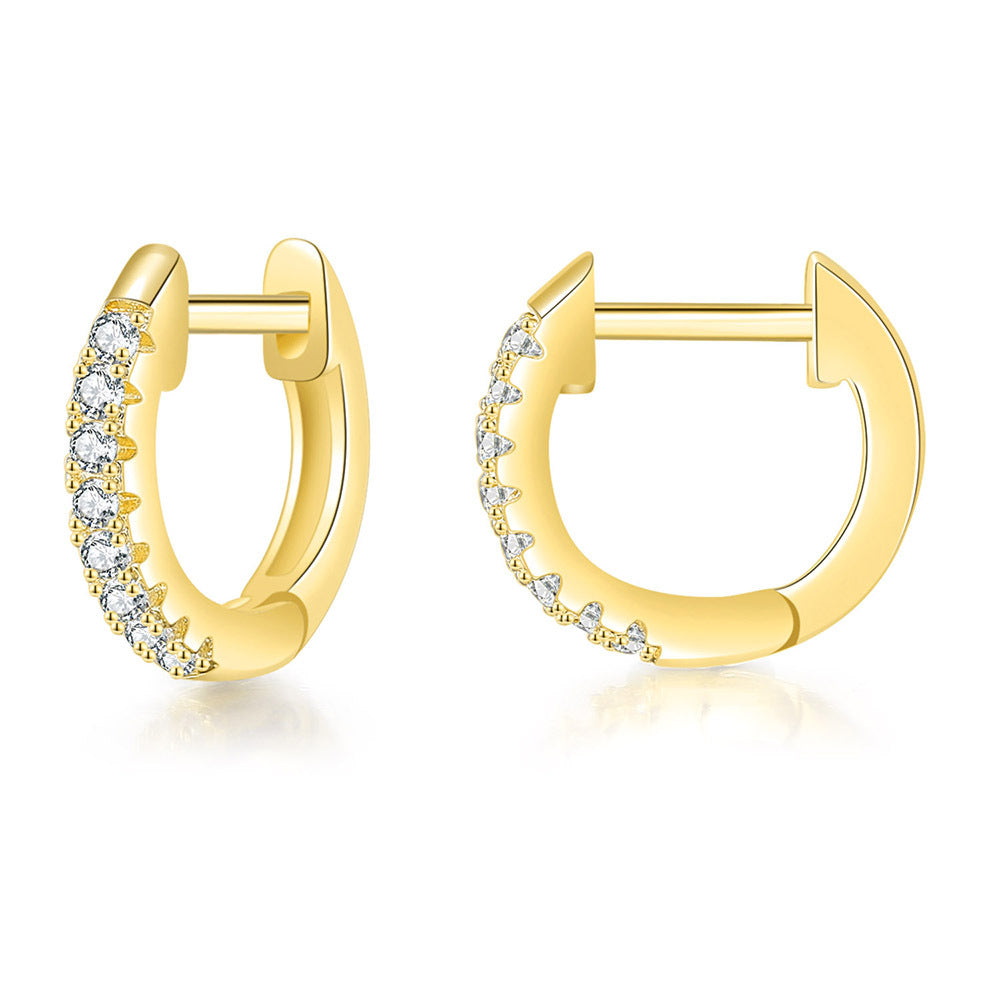 Zircon Butterfly Heart-Shaped Titanium Steel Earring