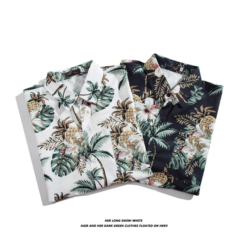 Camisa hawaiana informal vintage de vacaciones para hombre