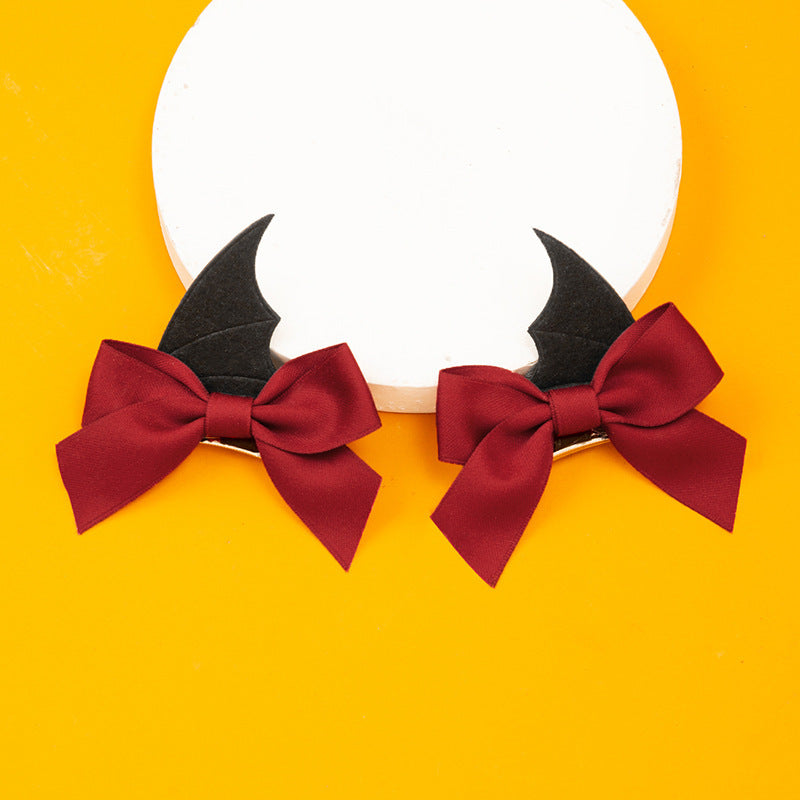 Pince à cheveux pour femme, motif horreur, vampire, chauve-souris, démon, Halloween