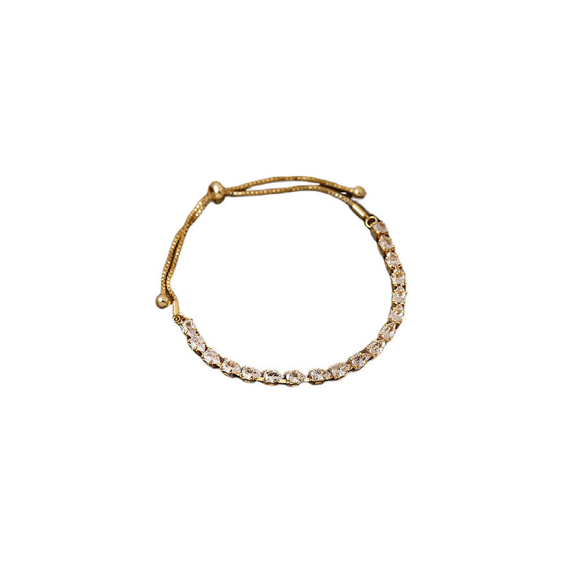 Pulsera de circonitas sencilla de moda para mujer