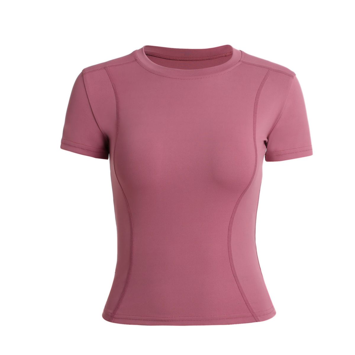 T-shirt de sport décontracté à col rond pour femme