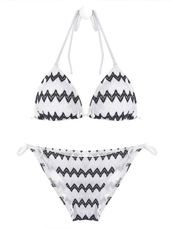 Maillot de bain bikini dos nu imprimé sexy pour femme