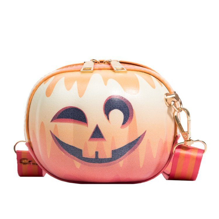 Bolso bandolera creativo de calabaza con dibujos animados de Halloween para mujer