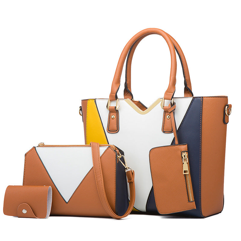 Ensemble de quatre sacs à main tendance en PU de grande capacité