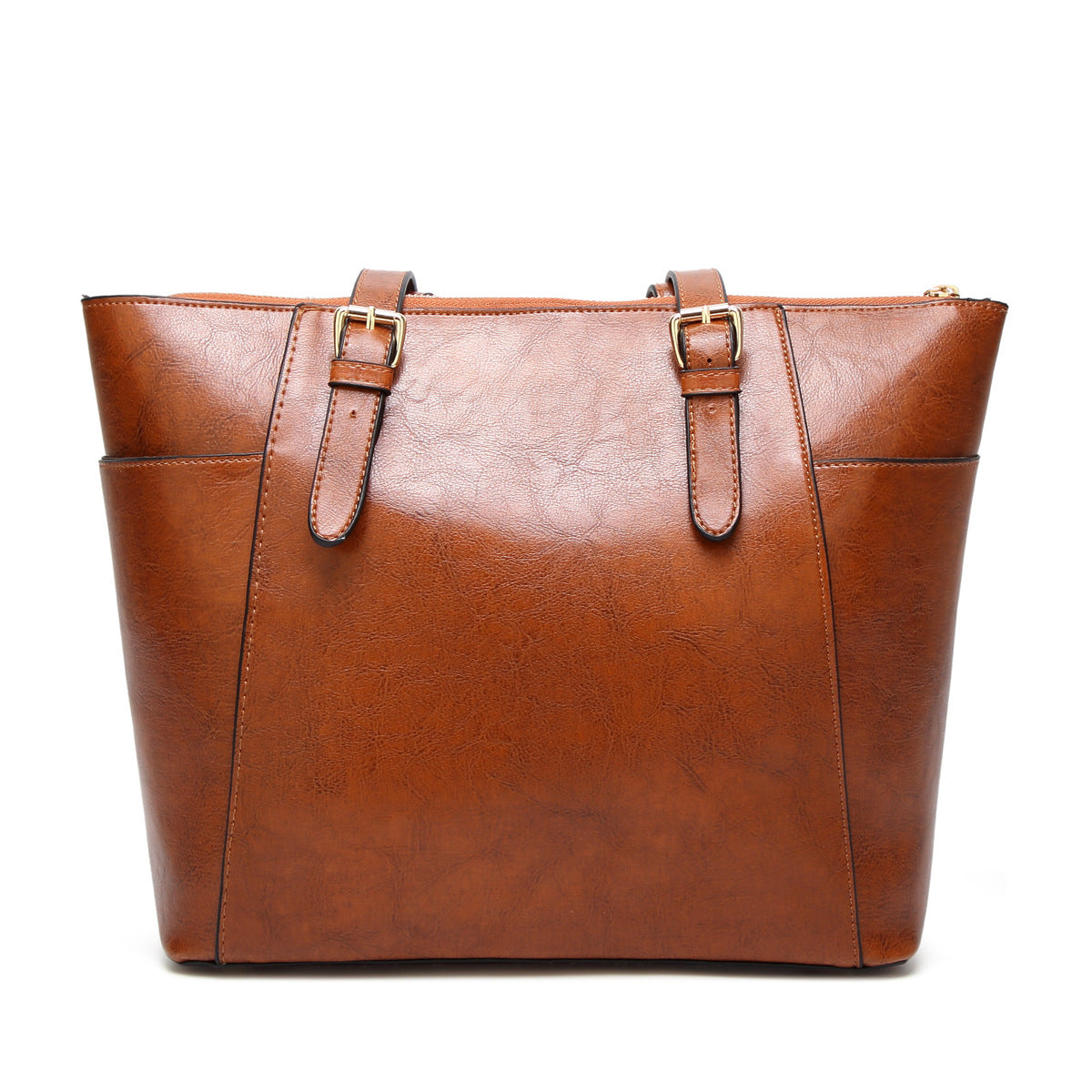 Fashion Women Vintage Oil Wax Leather Tote Bag
