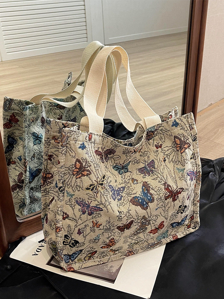 Sac fourre-tout décontracté en toile de grande capacité pour femme, idéal pour les affaires