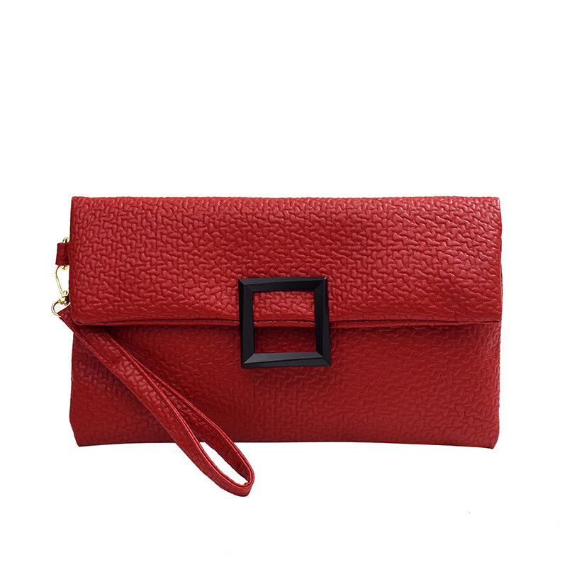 Simple Casual Solid Color Flap Clutch Bag
