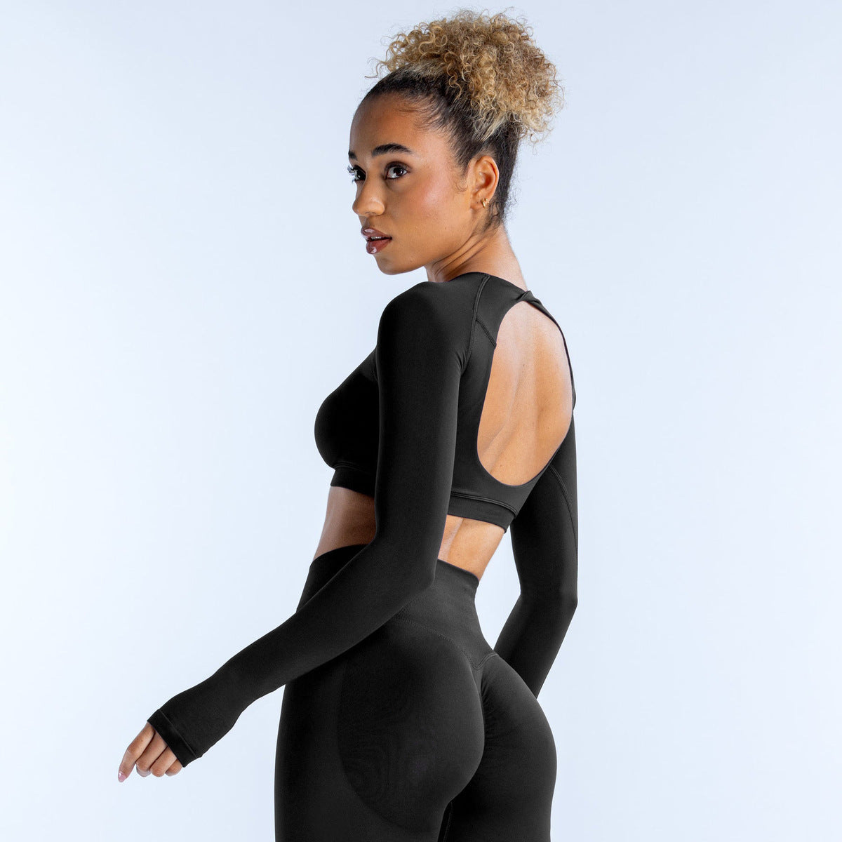 Women Fashion Sexy Solid Color Long Sleeve T-Shirt