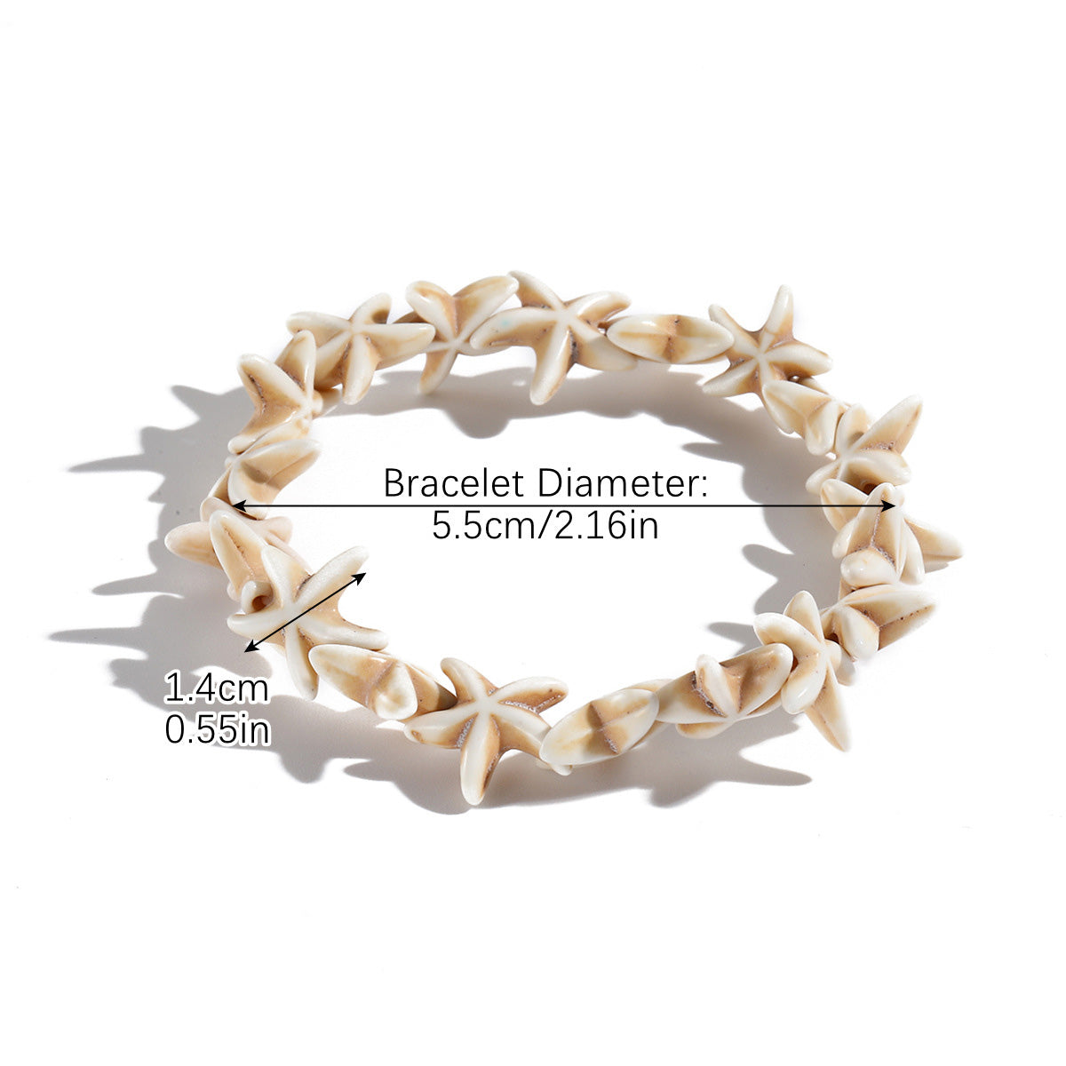 Women Fashion Boho Woven Knot Natural Shell Bracelet