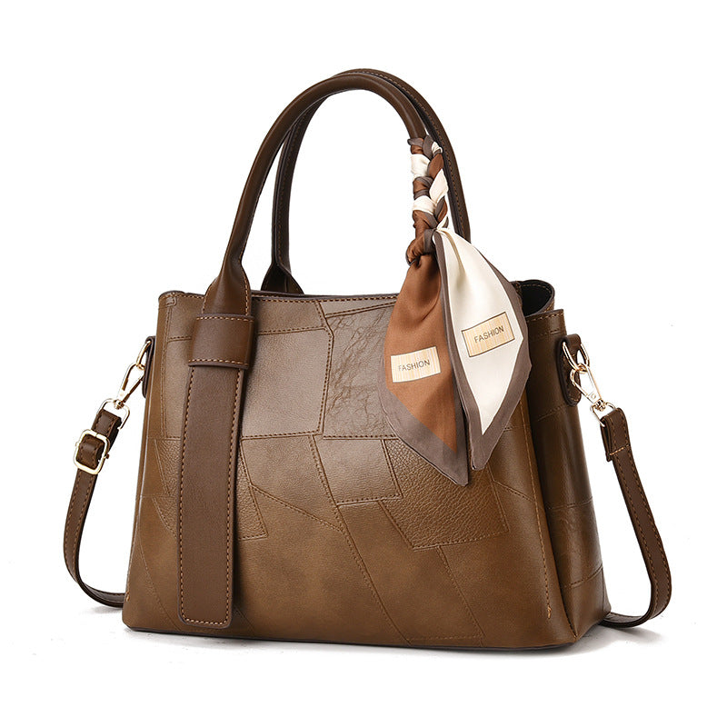 Bolso de mano informal de lona con cinta para mujer