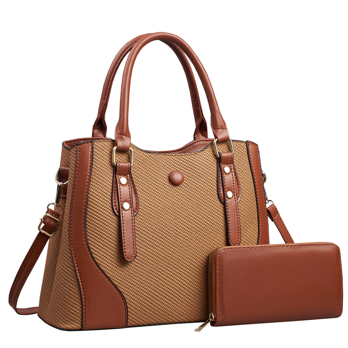 Ensemble de sacs à main en cuir de grande capacité pour femmes, style décontracté et tendance