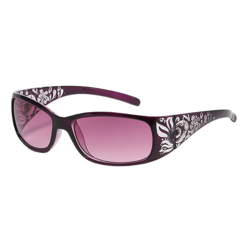 Gafas de sol con montura hueca y degradado para mujer, estilo retro, ovaladas, para PC.