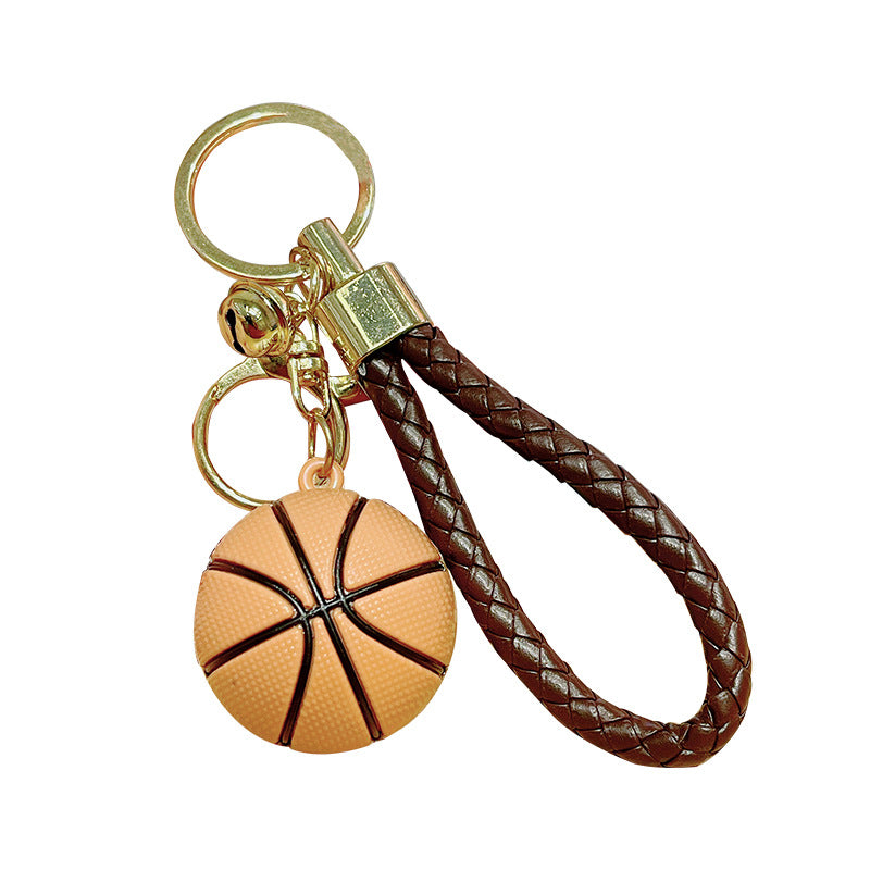 Creative Cartoon Basketball Silicone Keychain