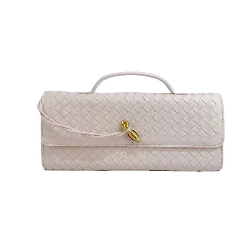 Bolso de mano tejido de color liso informal de moda para mujer