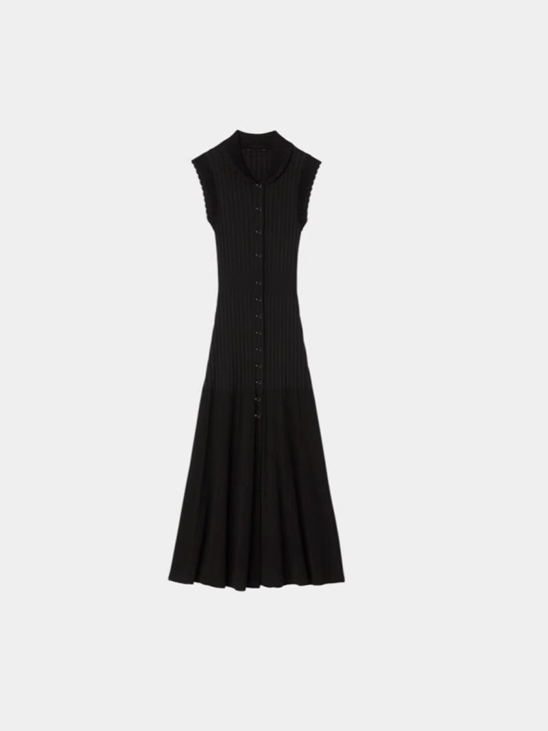 Women Fashion Chic Solid Color Knitted Dress