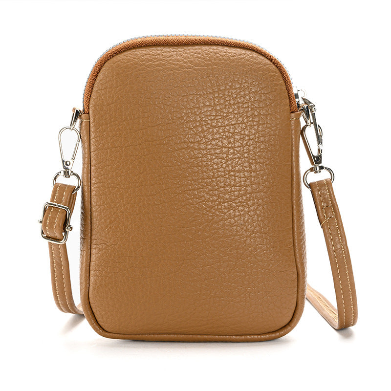 Women Casual Small Phone Crossbody Bag in PU Leather