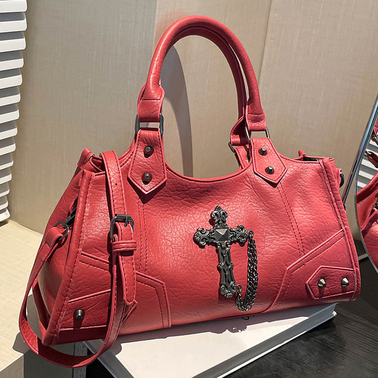 Bolso bandolera informal de color liso a la moda para mujer