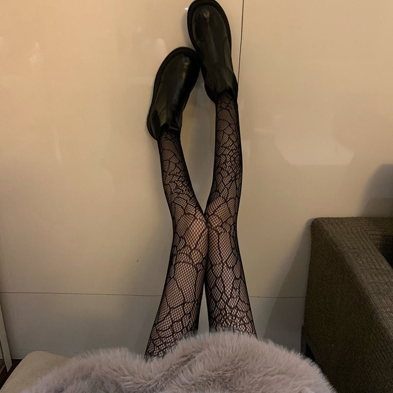Halloween Women Fashion Dark Spider Web Hollow Pantyhose