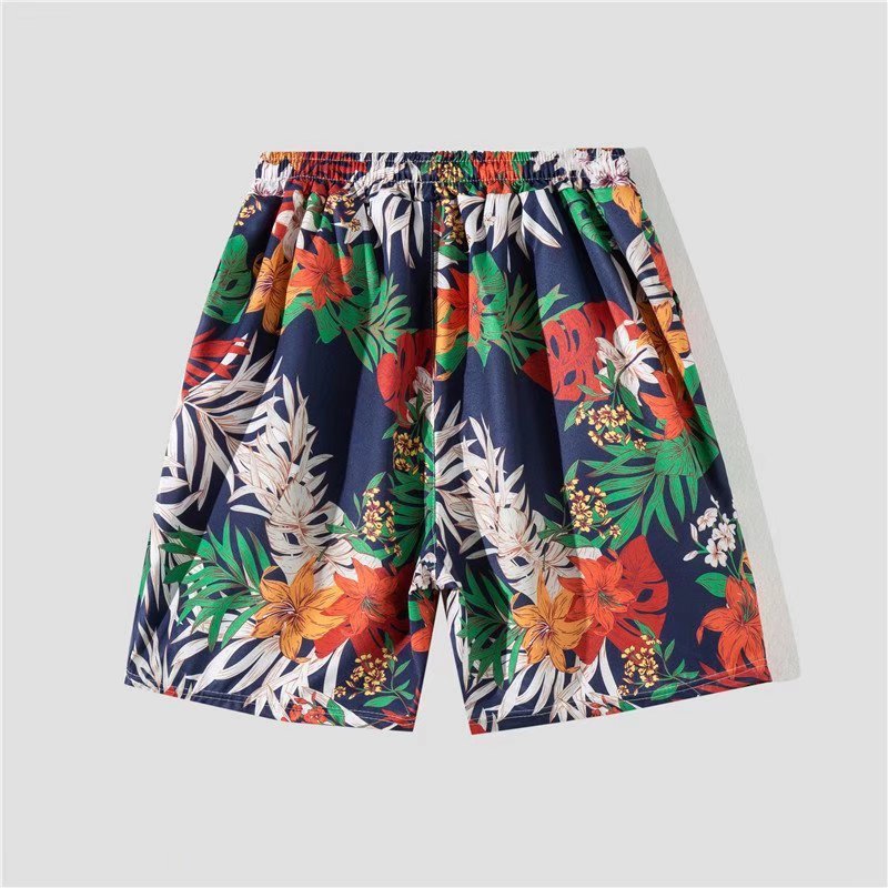 Men's Casual Vacation Tiny Flower Print Shirt Set