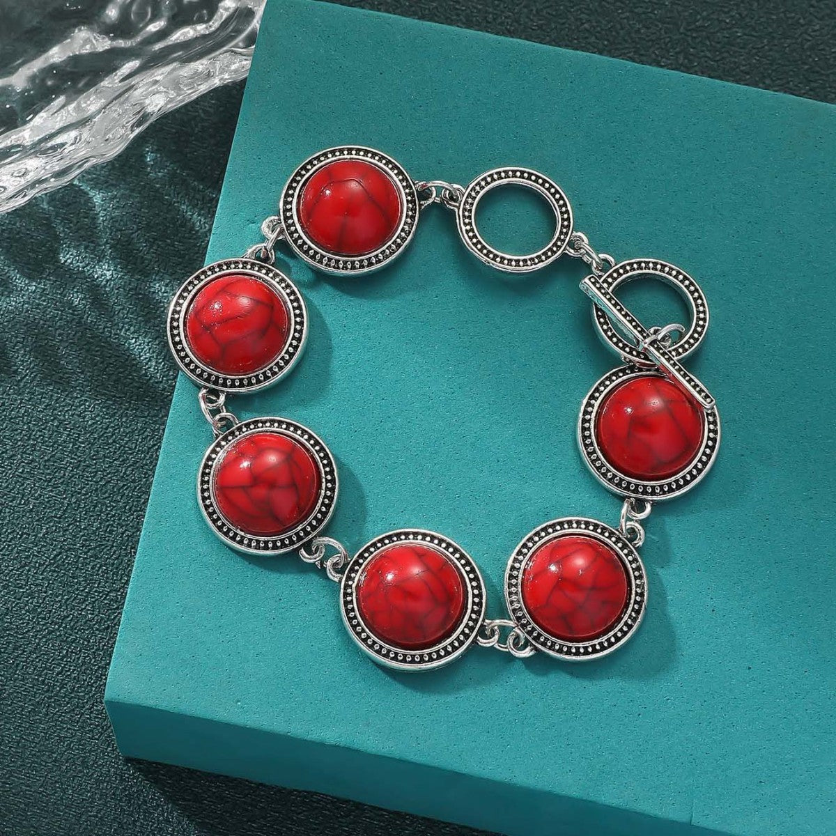 Women Retro Bohemian Ethnic Turquoise Bracelet