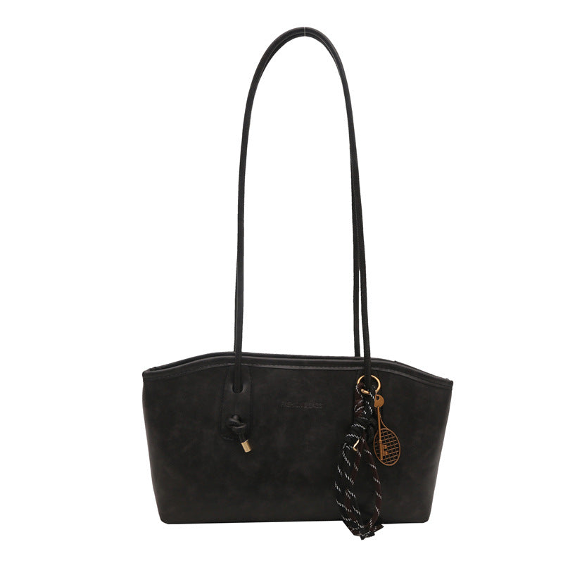 Bolso tote informal con colgante de béisbol de color liso para mujer