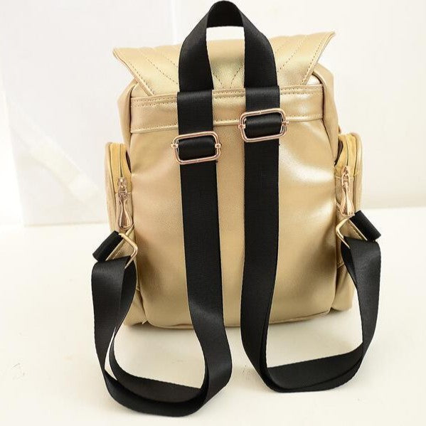 Women Gothic Owl-Shaped PU Leather Backpack Stylish Unique Design