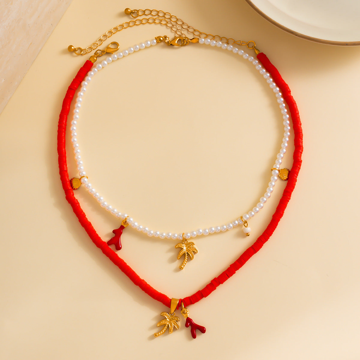 Collar multicapa sencillo con girasoles bohemios para mujer