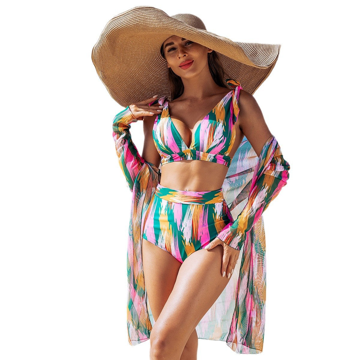 Women's Fashion Sexy Swimsuit Three-Piece Set
