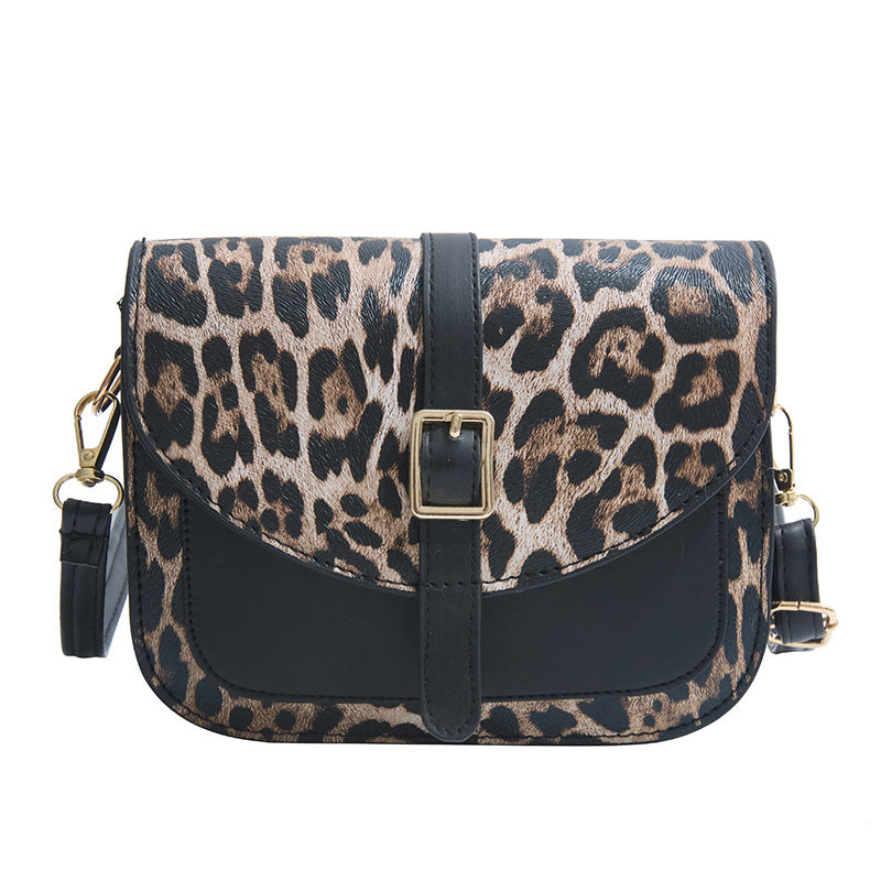 Bolso de hombro elegante con estampado de leopardo para mujer