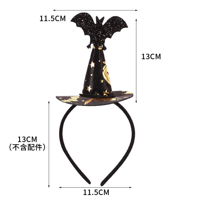 Halloween Little Bat Witch Pointed Hat Headband